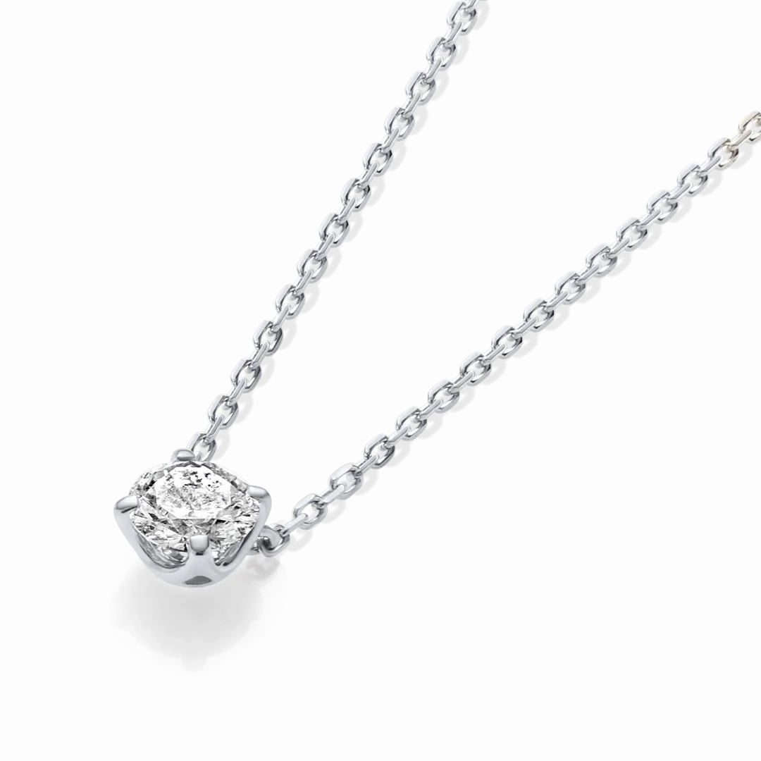 0.3ct Round Diamond Pendant White Gold