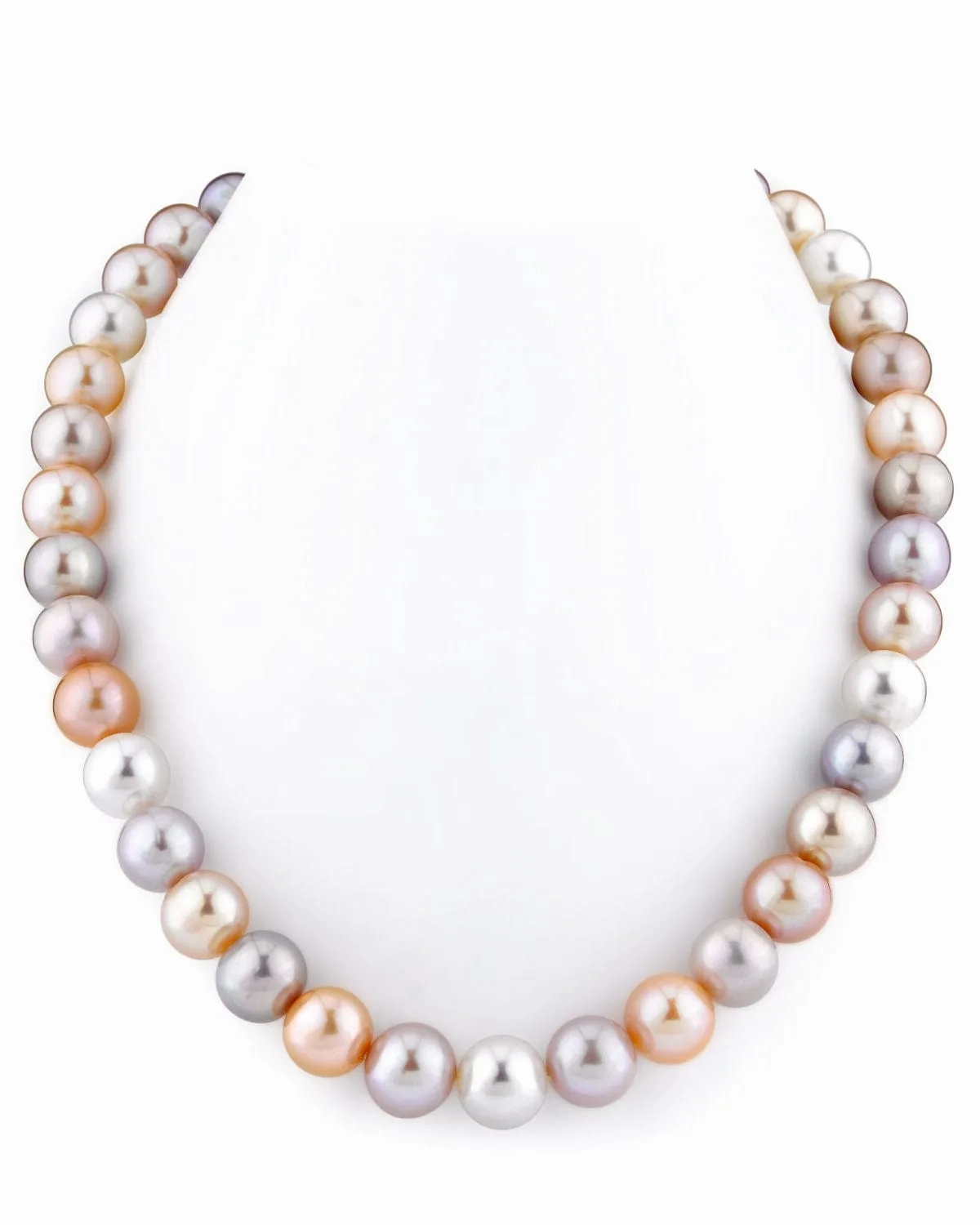 10.5-11.5mm Freshwater Multicolor Pearl Necklace - AAA Quality