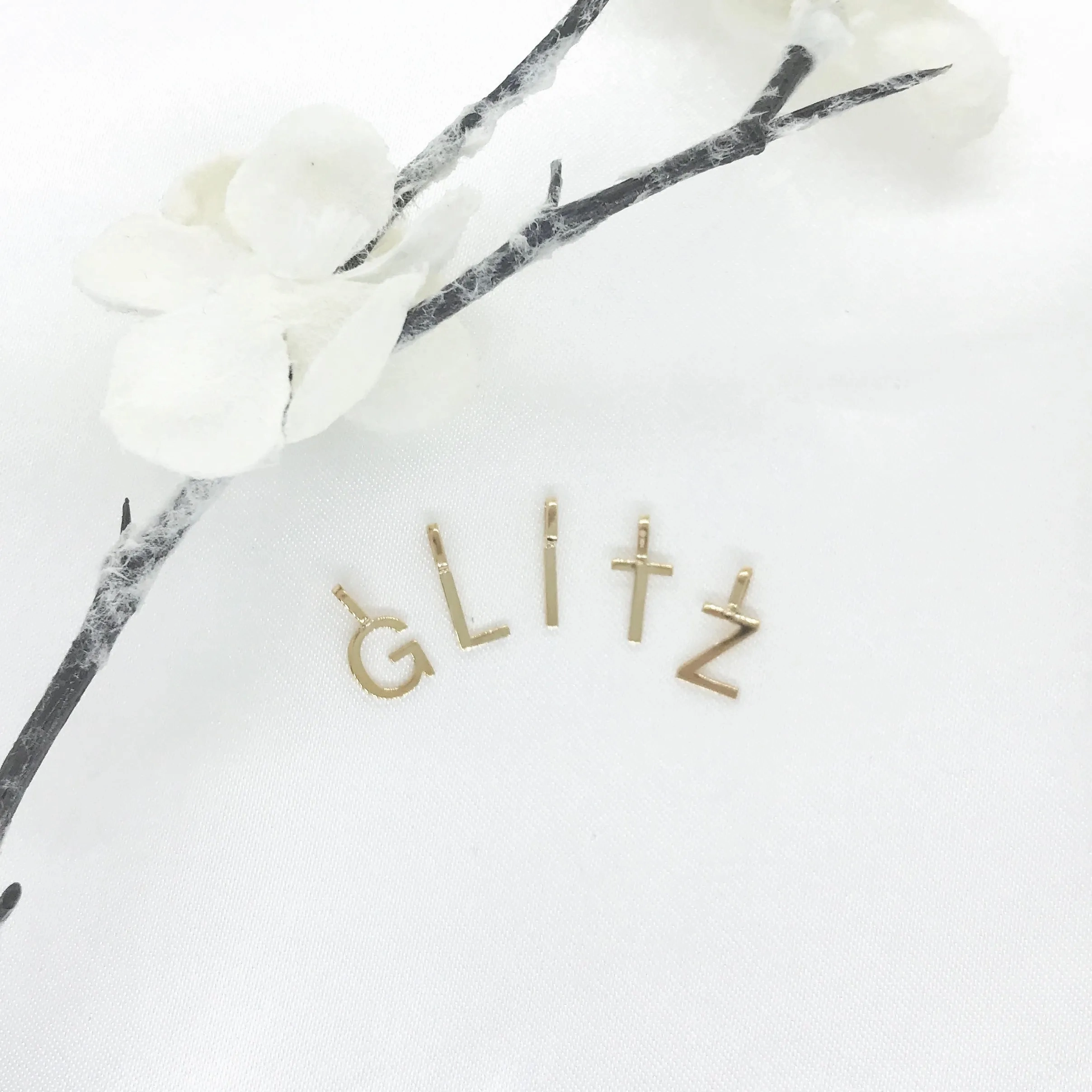 10k Gold Mini Plain Initial Necklace