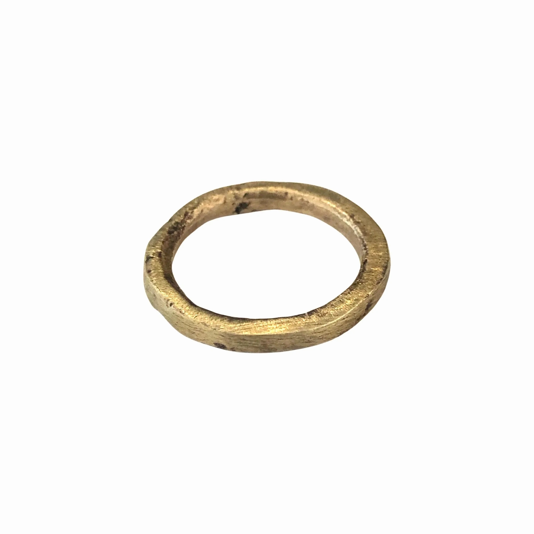 10K Gold Molten Engagement Ring with Lab-Grown Diamond by Lori Swartz
