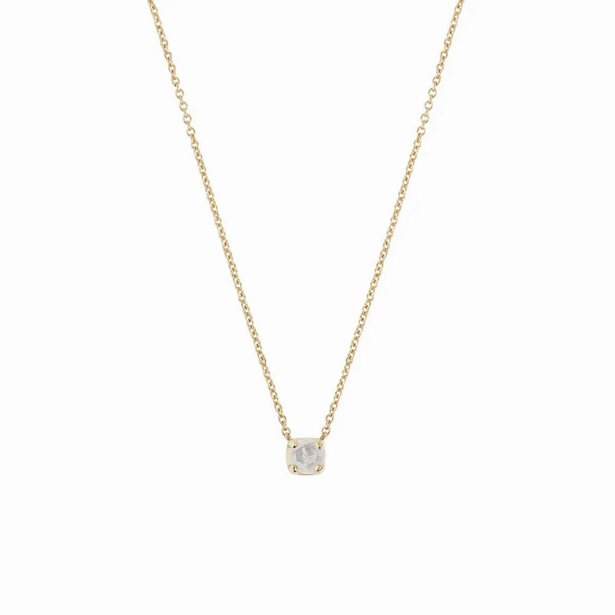 10K Gold Necklace w. Moonstone