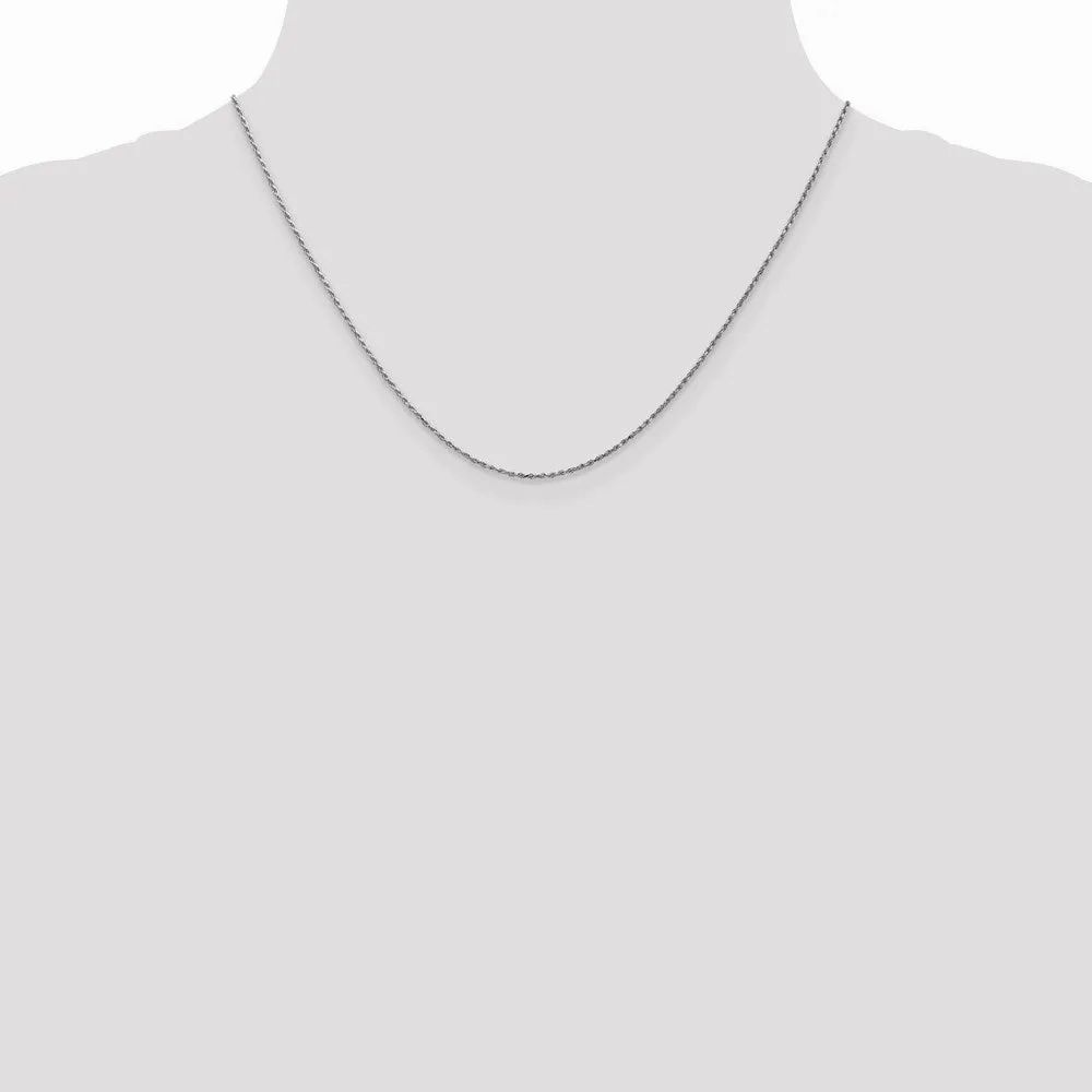 10k White Gold .95 mm Carded Cable Rope Chain | 10K8RW