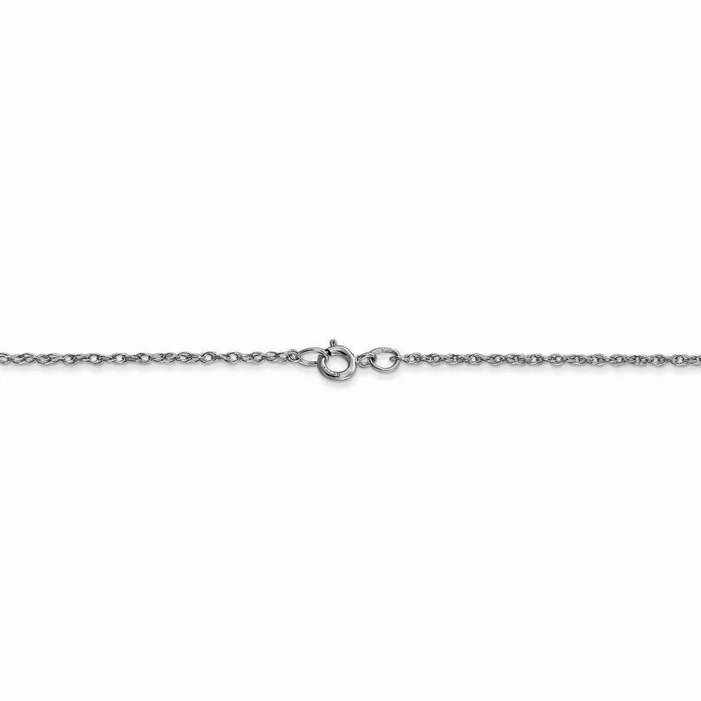 10k White Gold .95 mm Carded Cable Rope Chain | 10K8RW