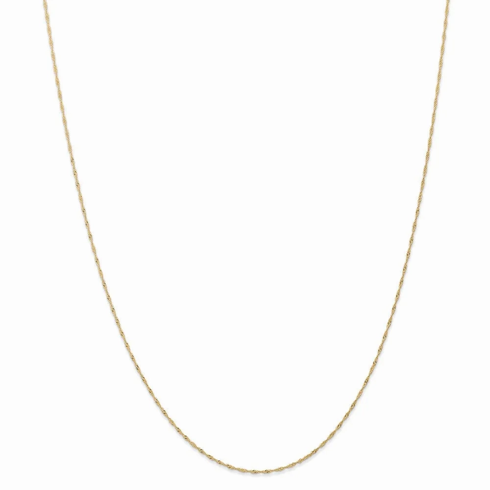 14k 1mm Singapore Chain (CARDED) | 10SY