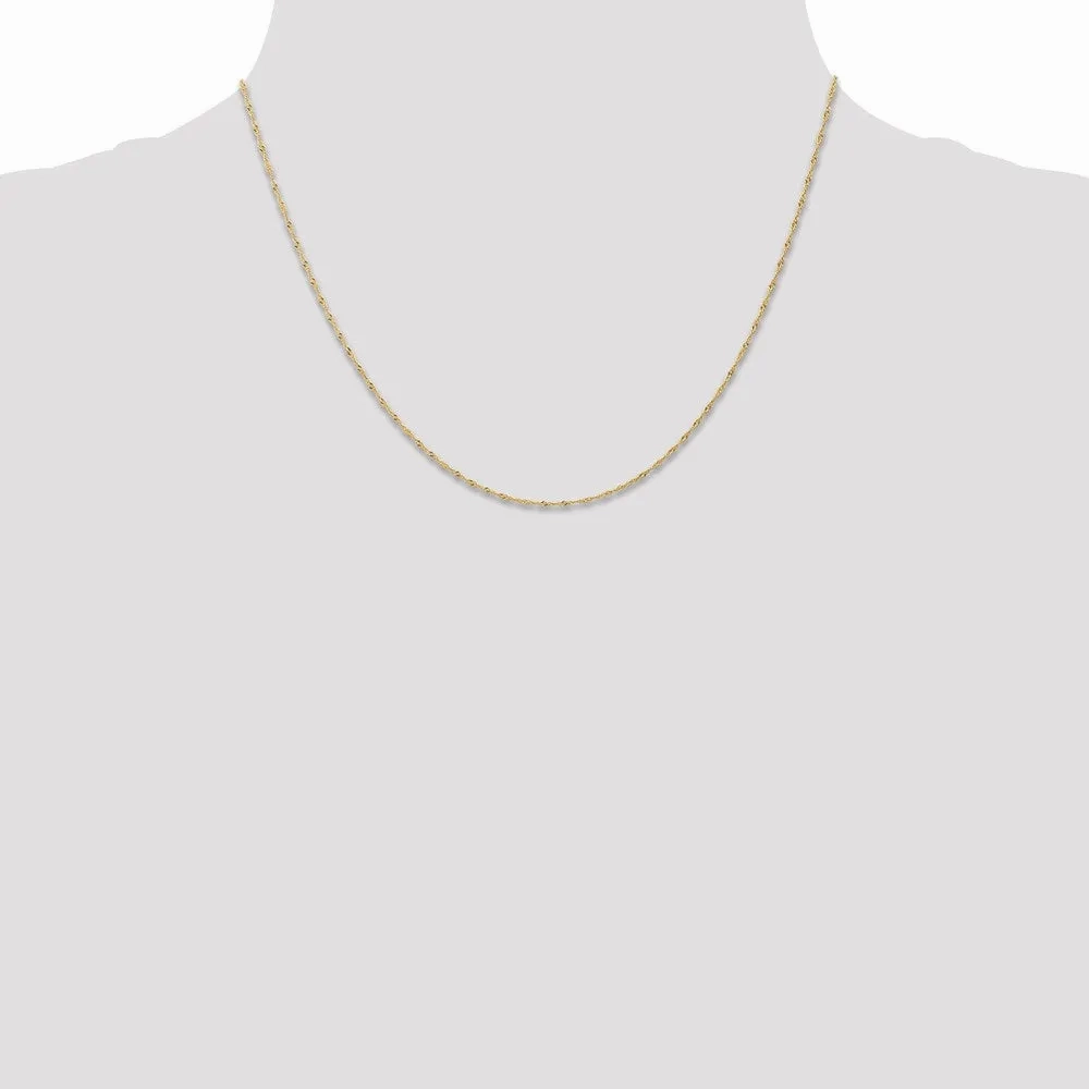 14k 1mm Singapore Chain (CARDED) | 10SY