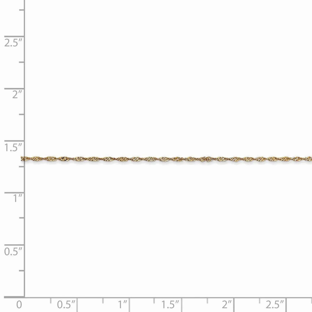 14k 1mm Singapore Chain (CARDED) | 10SY