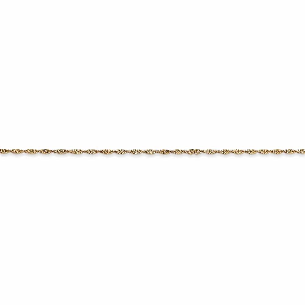 14k 1mm Singapore Chain (CARDED) | 10SY