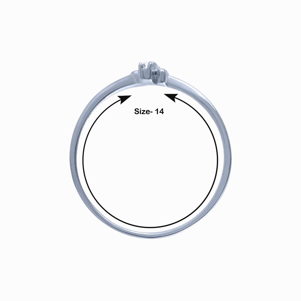 14k (585) White Gold And Diamond Ring For Women