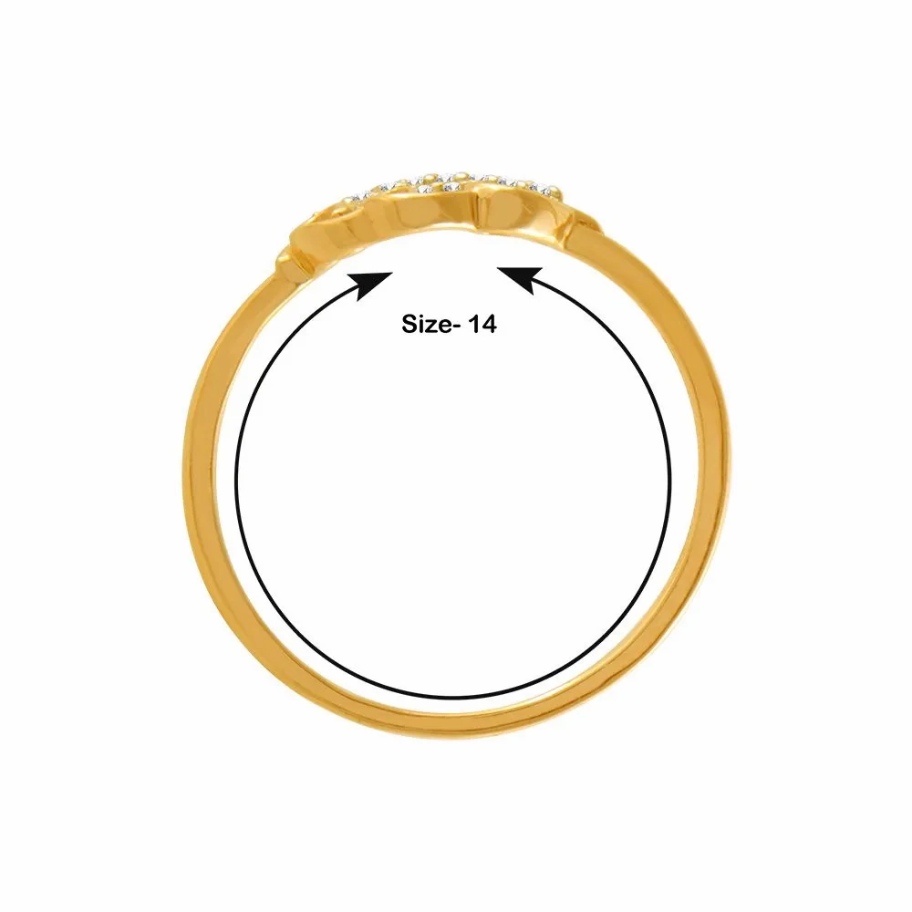 14k (585) Yellow Gold And Diamond Ring For Women