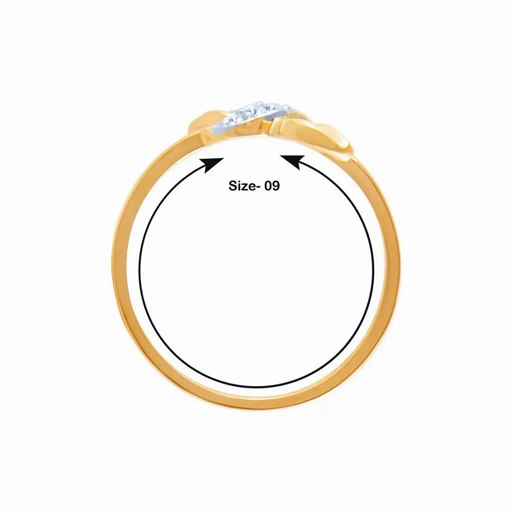 14k (585) Yellow Gold And Diamond Ring For Women
