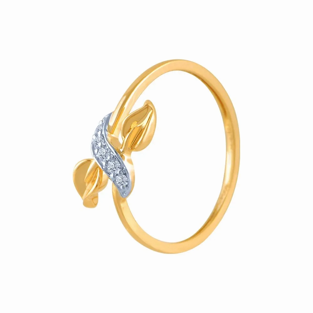 14k (585) Yellow Gold And Diamond Ring For Women