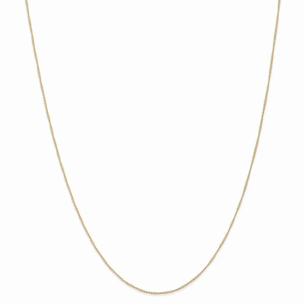 14k .5 mm Carded Curb Chain | 8CY