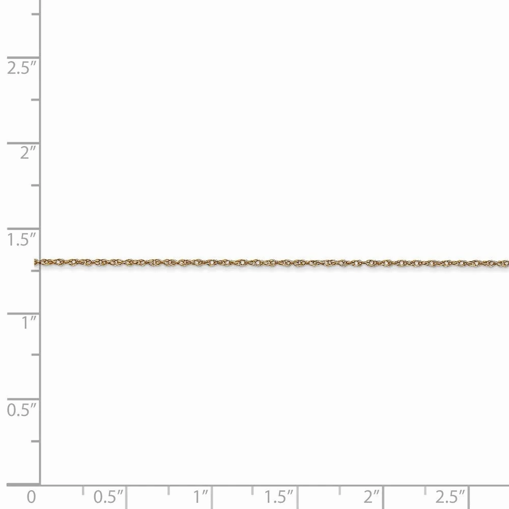 14k .6 mm Carded Cable Rope Chain | 6RY