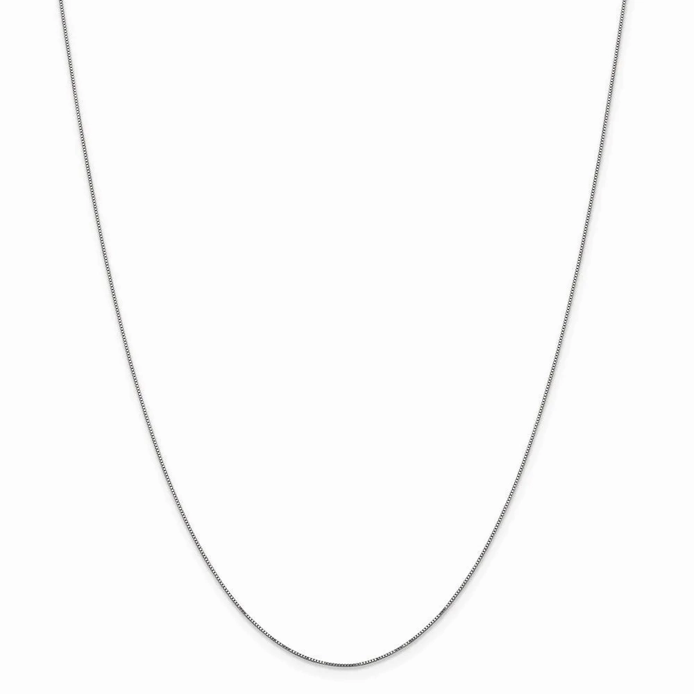 14k Carded WG .5mm Box Chain(CARDED) | 5BW