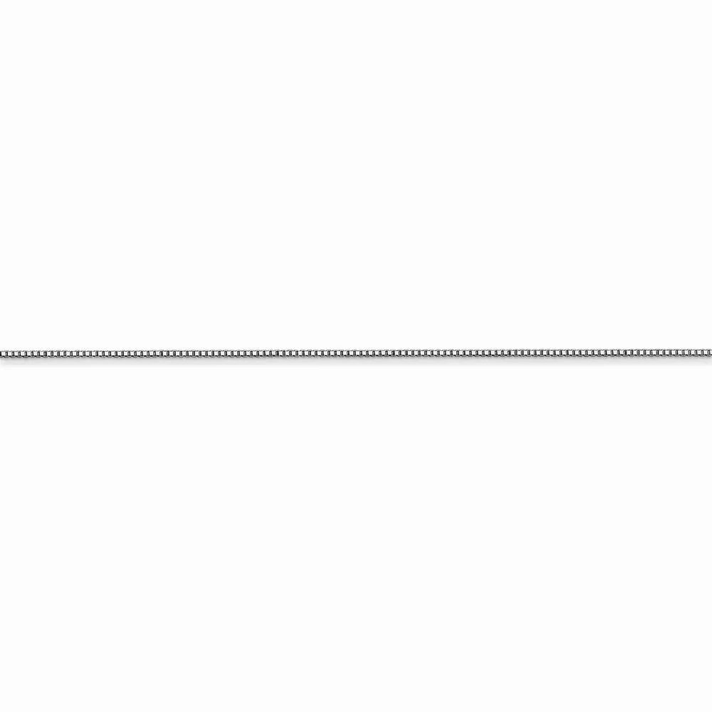 14k Carded WG .5mm Box Chain(CARDED) | 5BW