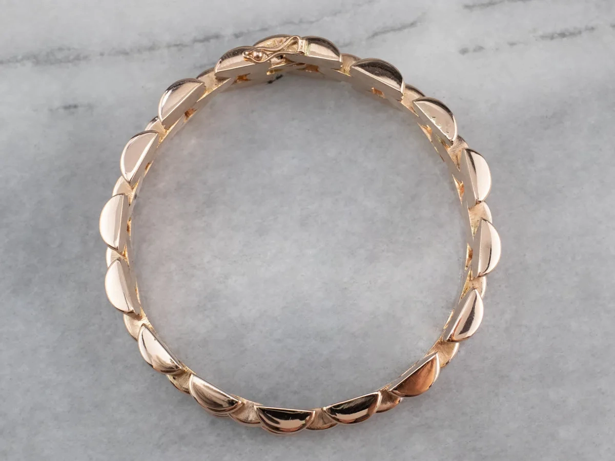 14K Rose Gold Gate Link Bracelet