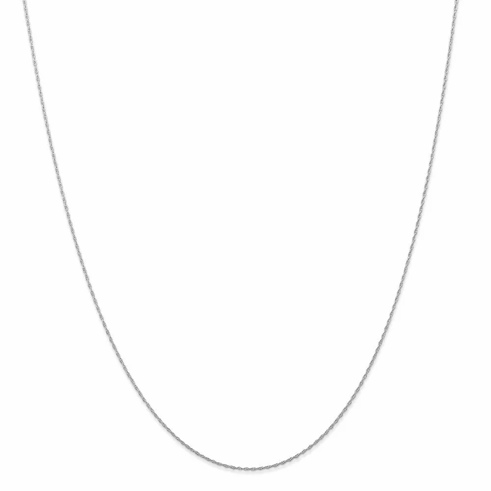 14k White Gold .5 mm (CARDED) Cable Rope Chain | 5RW