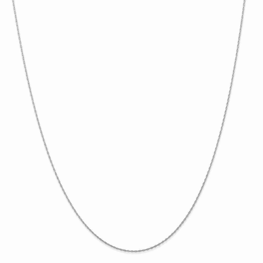 14k White Gold .5 mm (CARDED) Cable Rope Chain | 5RW