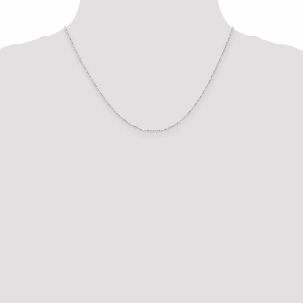 14k White Gold Carded Curb Chain | 8CW