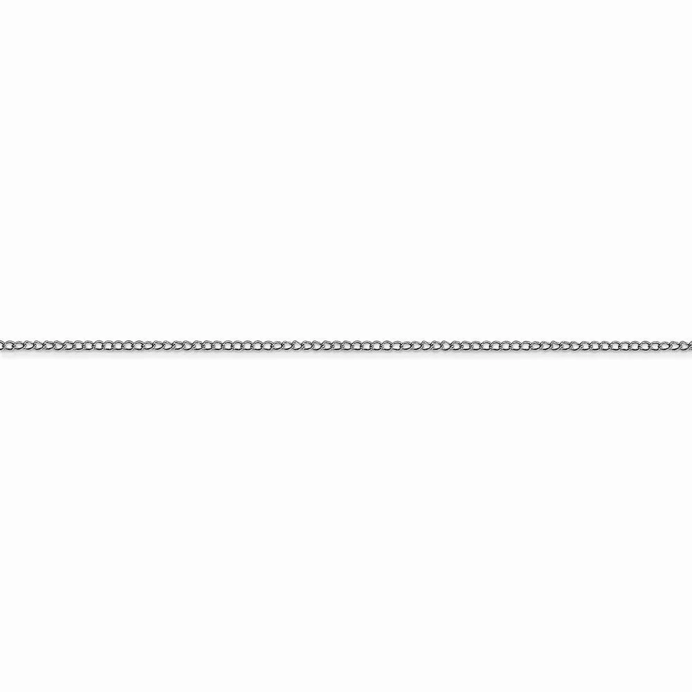 14k White Gold Carded Curb Chain | 8CW