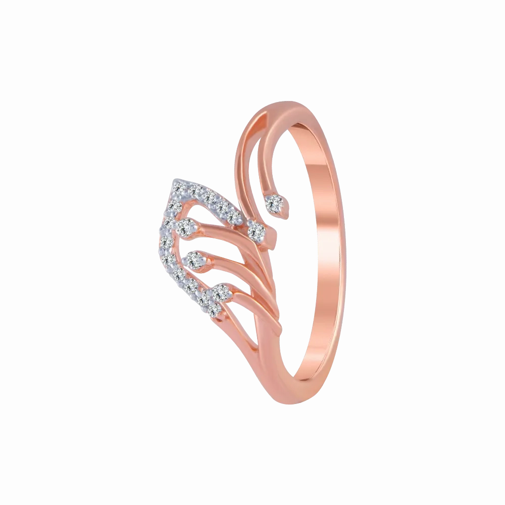 14KT (585) Rose Gold And Diamond Ring For Women