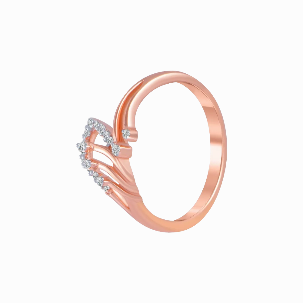 14KT (585) Rose Gold And Diamond Ring For Women