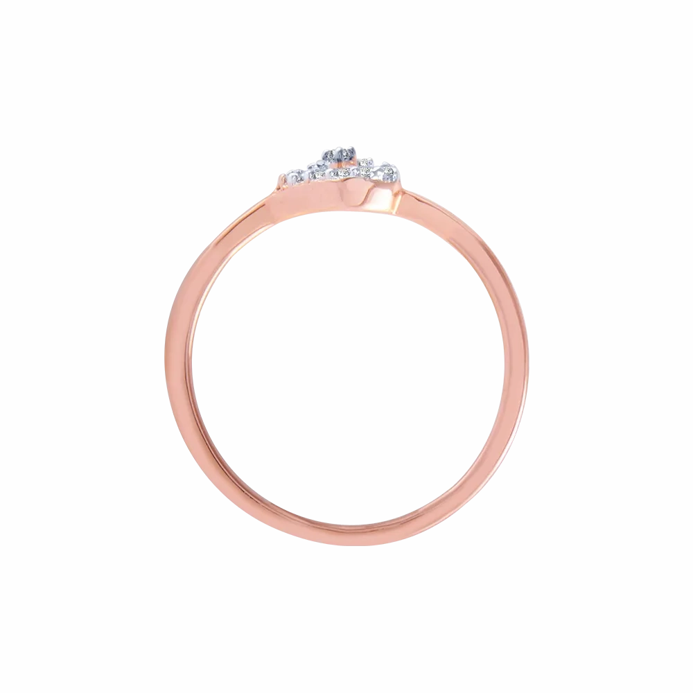 14KT (585) Rose Gold And Diamond Ring For Women