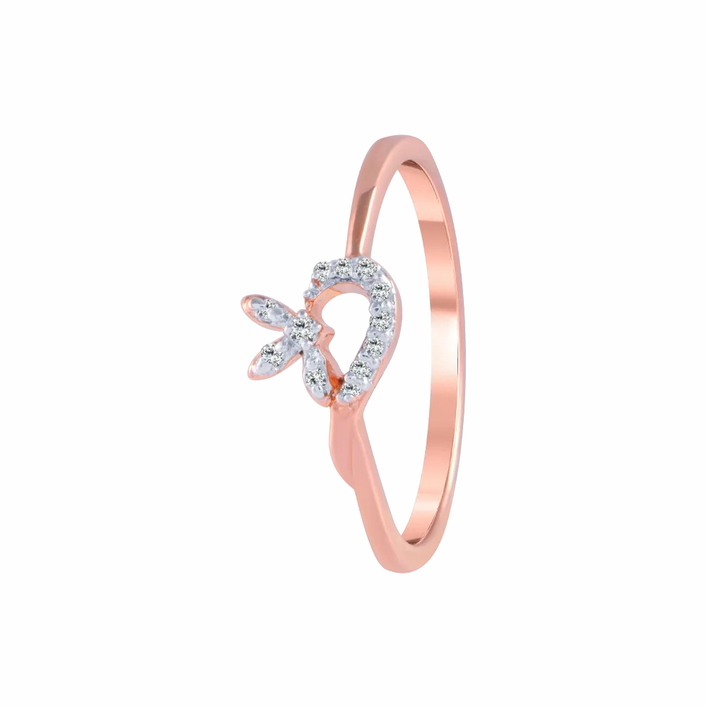 14KT (585) Rose Gold And Diamond Ring For Women