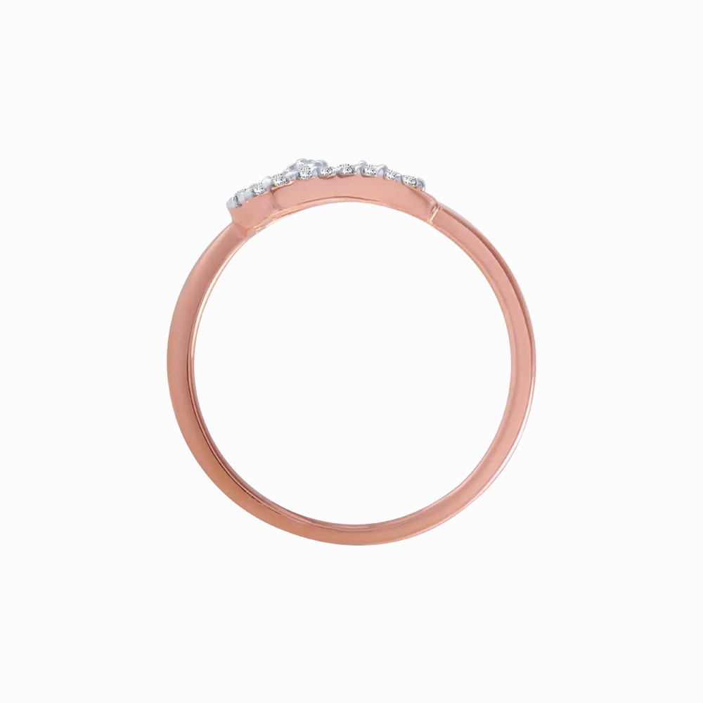 14KT (585) Rose Gold And Diamond Ring For Women