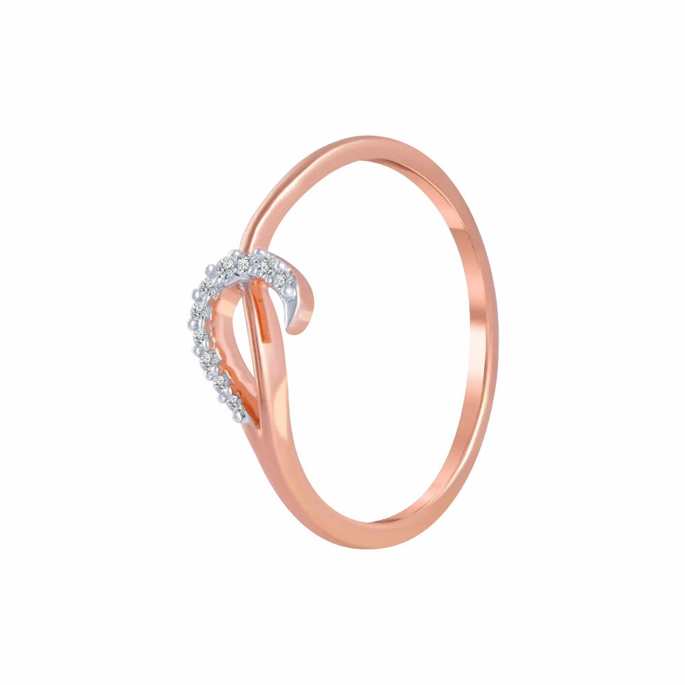 14KT (585) Rose Gold And Diamond Ring For Women