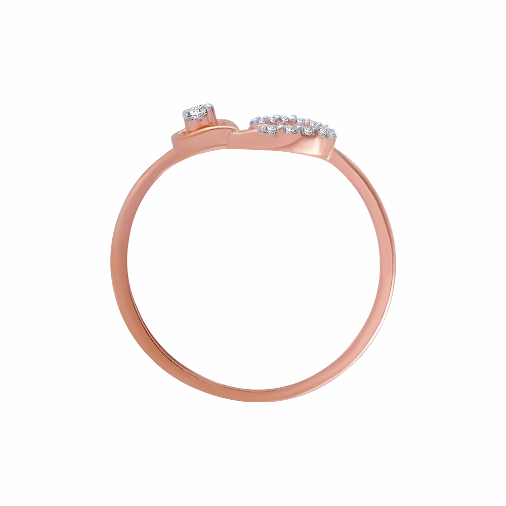 14KT (585) Rose Gold And Diamond Ring For Women