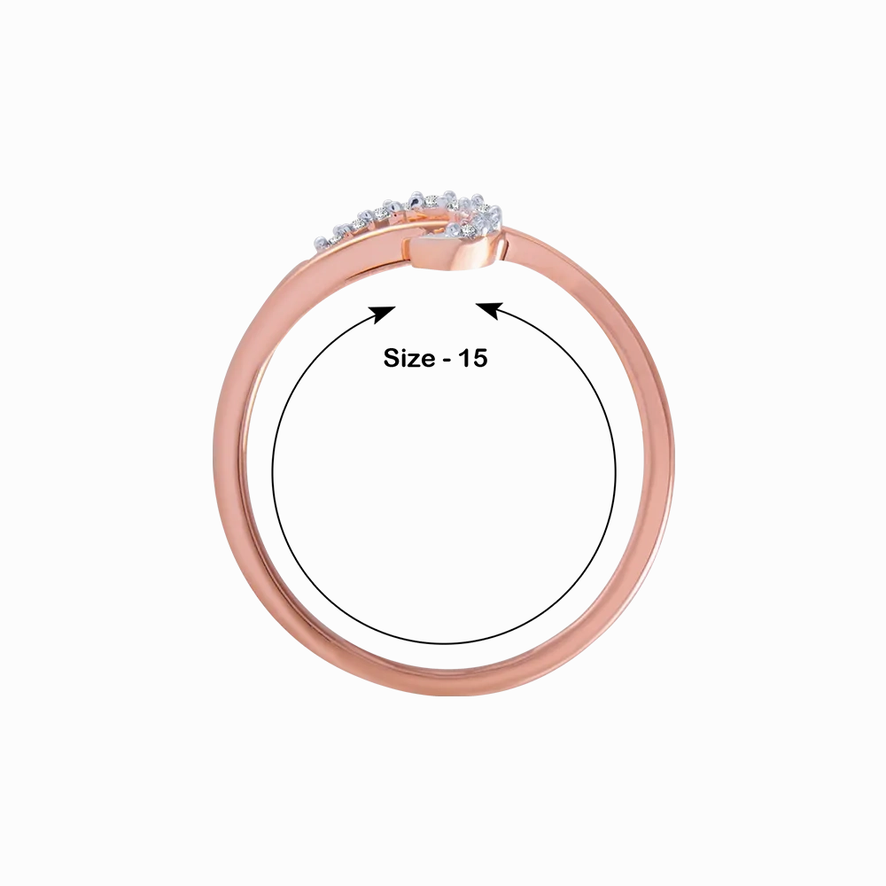 14KT (585) Rose Gold And Diamond Ring For Women
