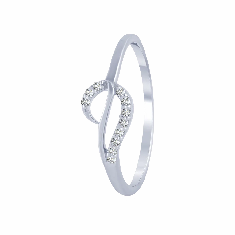 14KT (585) White Gold And Diamond Ring For Women