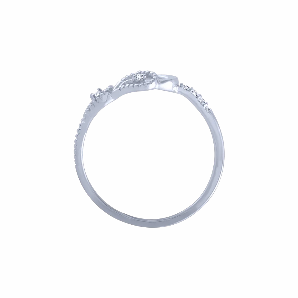 14KT (585) White Gold And Diamond Ring For Women