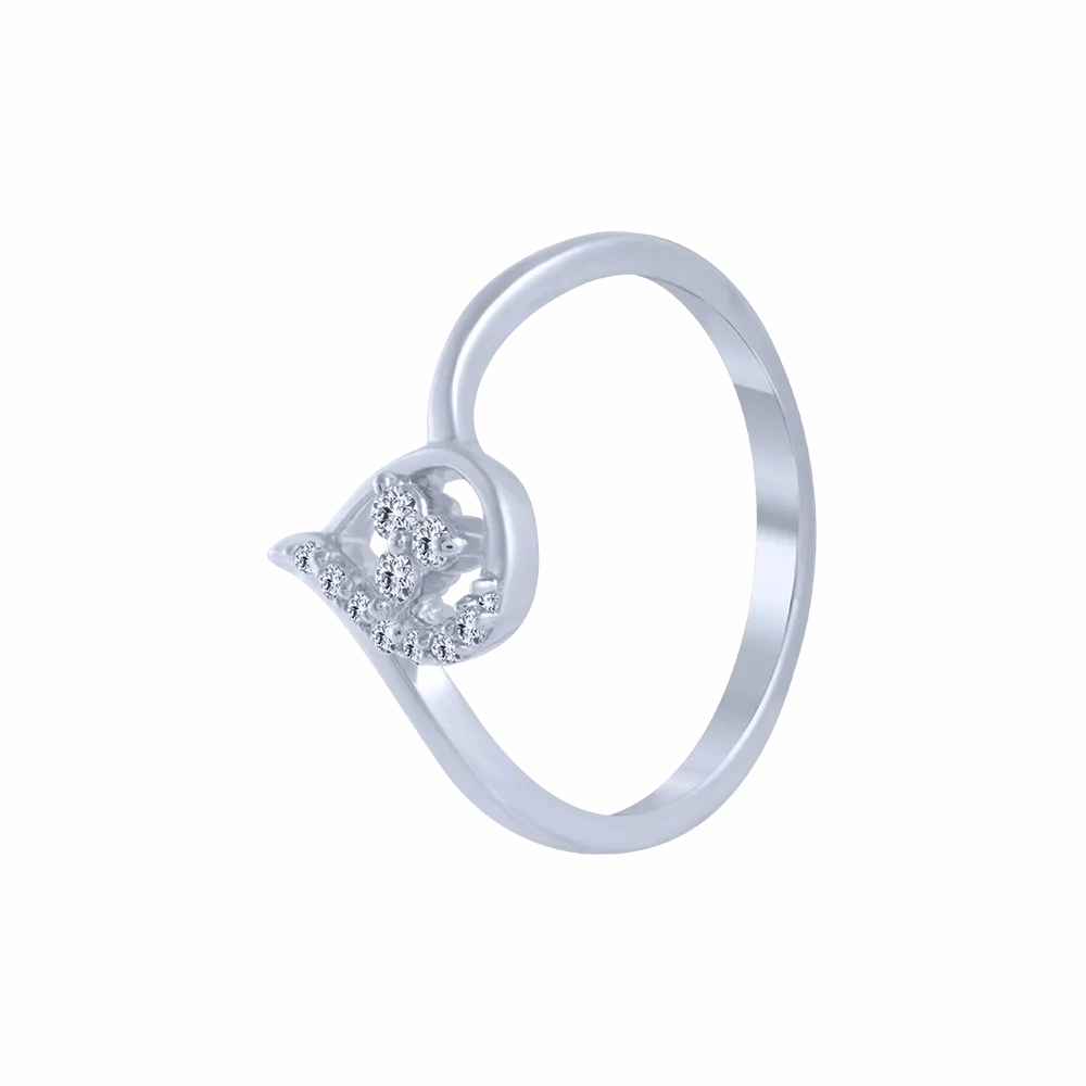 14KT (585) White Gold And Diamond Ring For Women