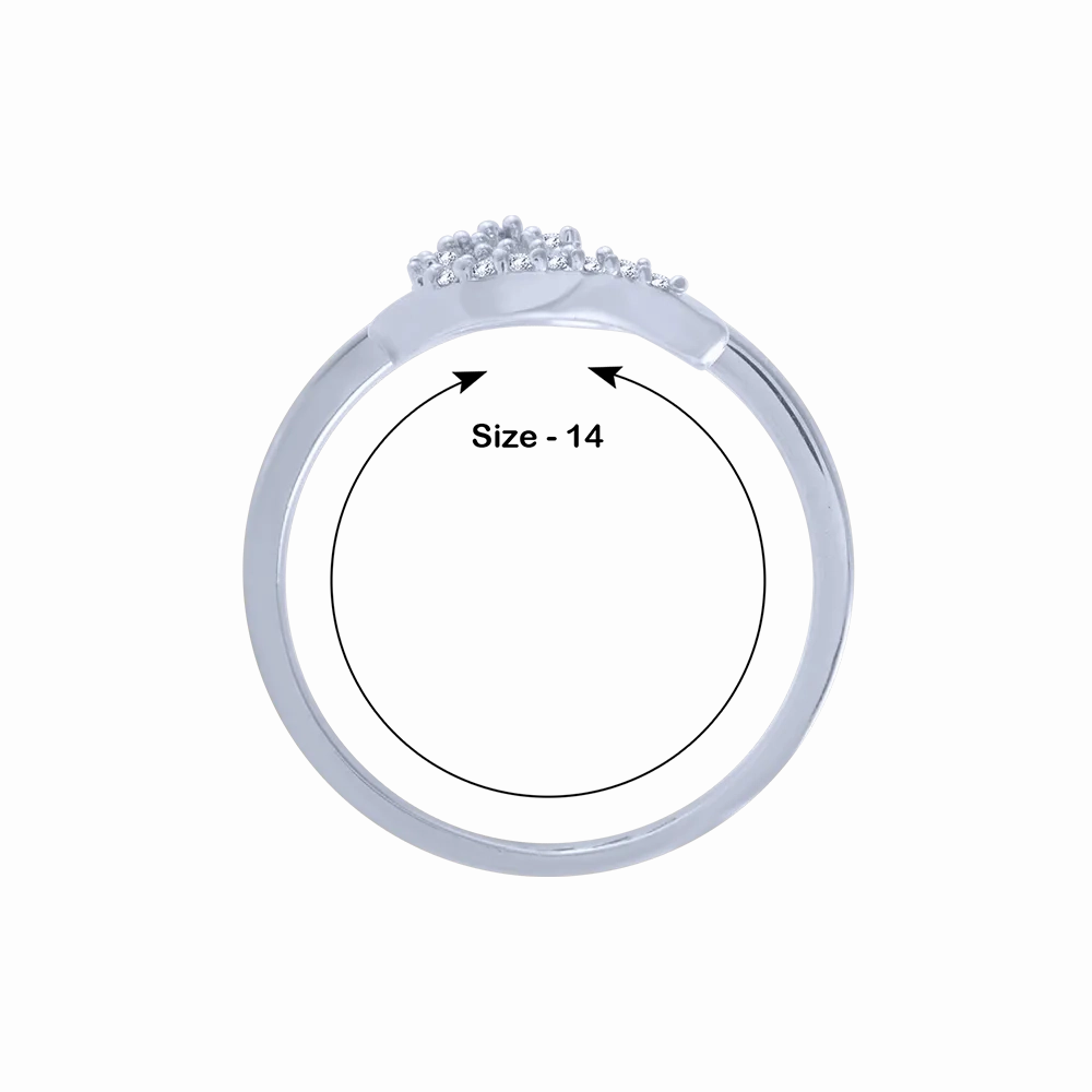 14KT (585) White Gold And Diamond Ring For Women