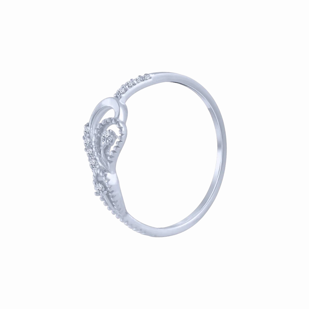 14KT (585) White Gold And Diamond Ring For Women