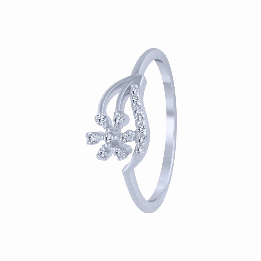 14KT (585) White Gold And Diamond Ring For Women