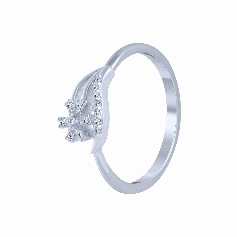 14KT (585) White Gold And Diamond Ring For Women