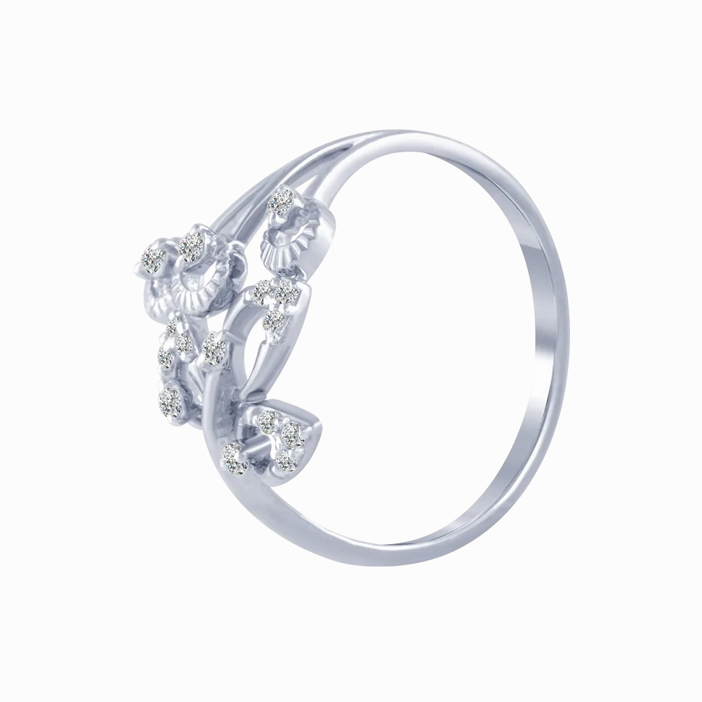 14KT (585) White Gold And Diamond Ring For Women