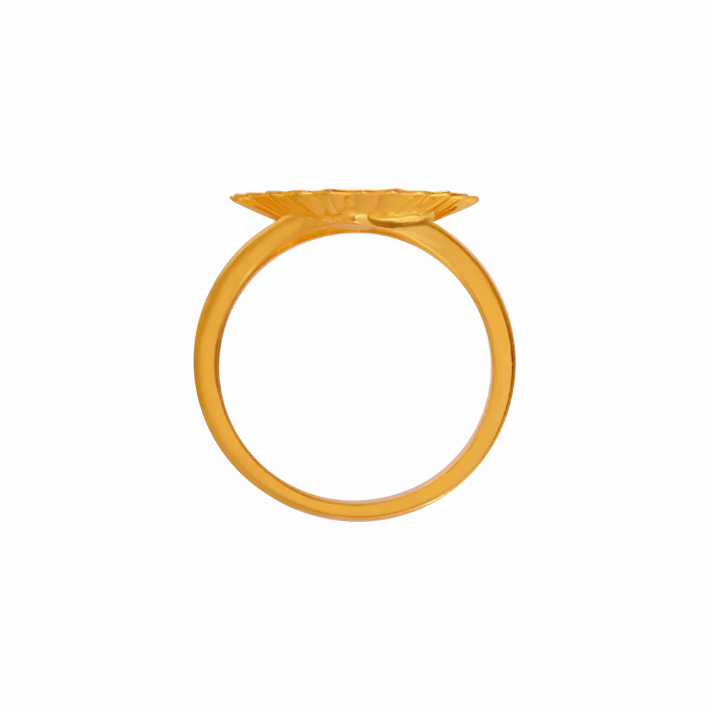 14KT (585) Yellow Gold And American Diamond Ring For Women