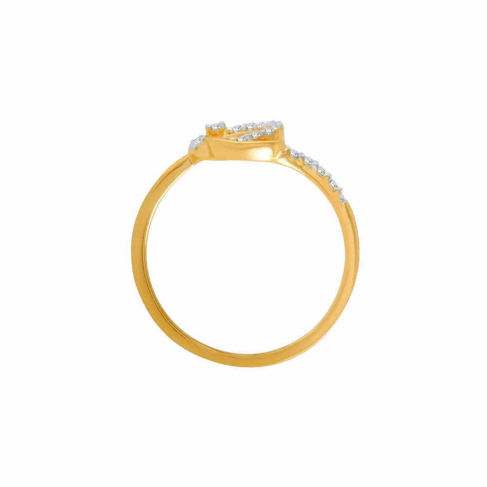 14KT (585) Yellow Gold And Diamond Ring For Women