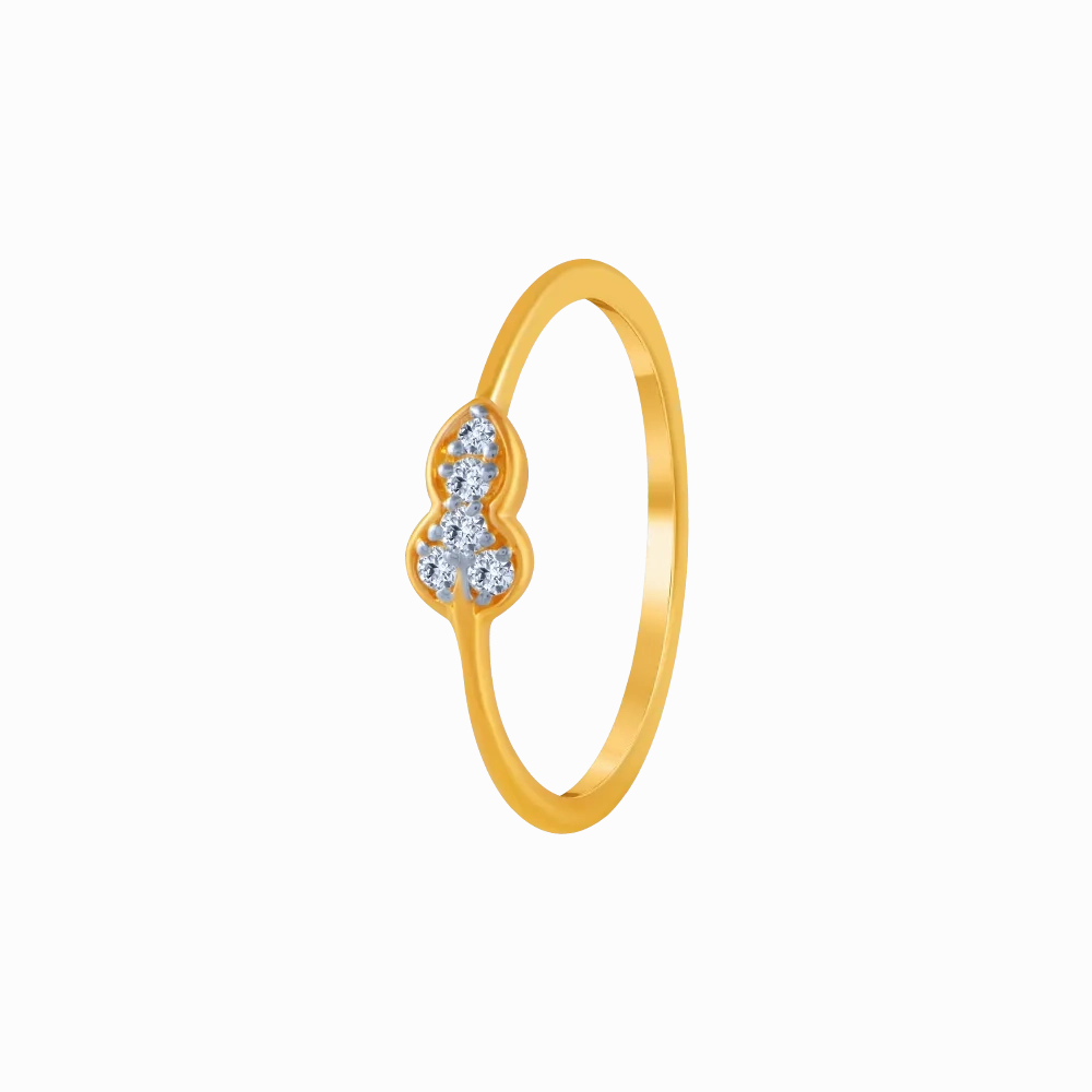 14KT (585) Yellow Gold And Diamond Ring For Women