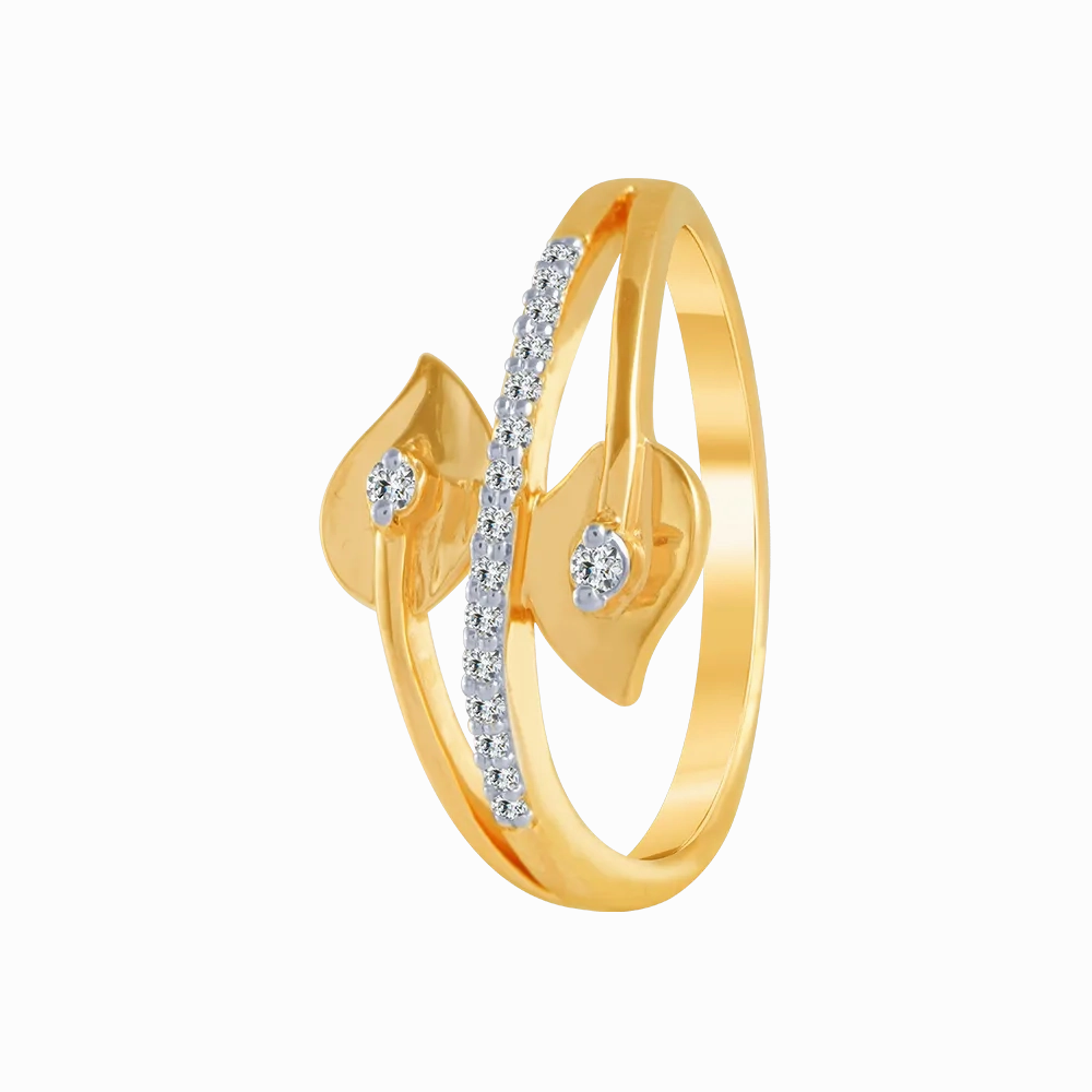 14KT (585) Yellow Gold And Diamond Ring For Women