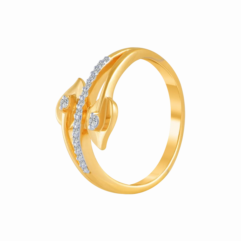 14KT (585) Yellow Gold And Diamond Ring For Women