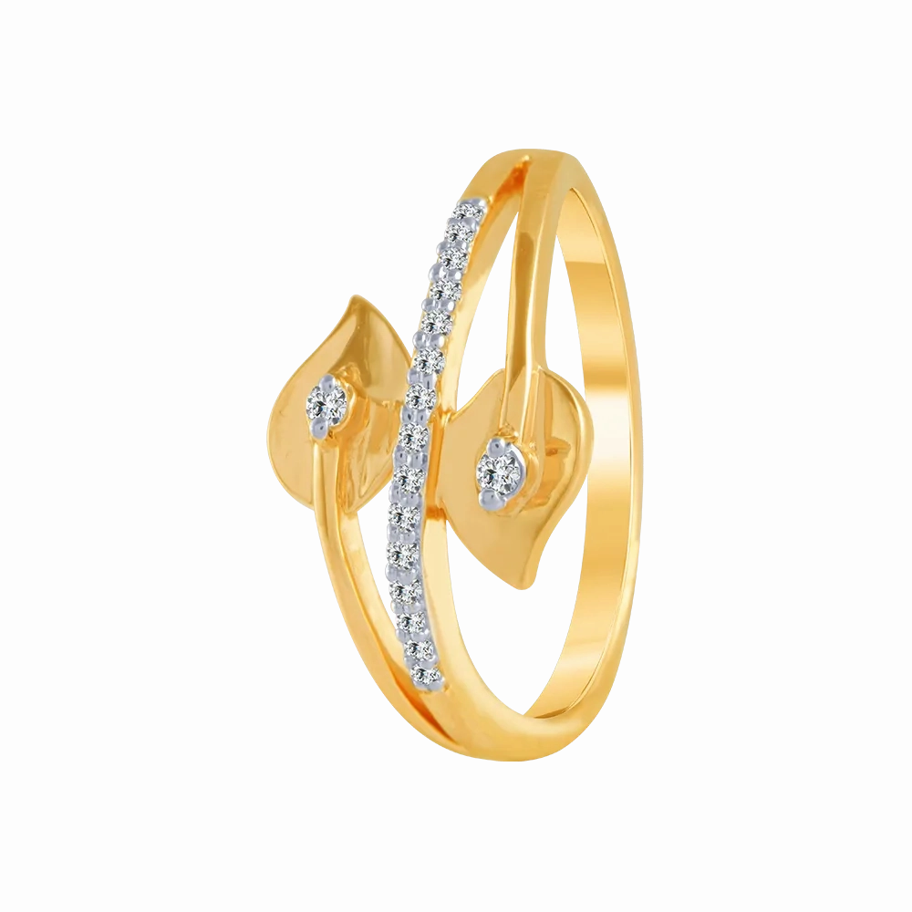 14KT (585) Yellow Gold And Diamond Ring For Women