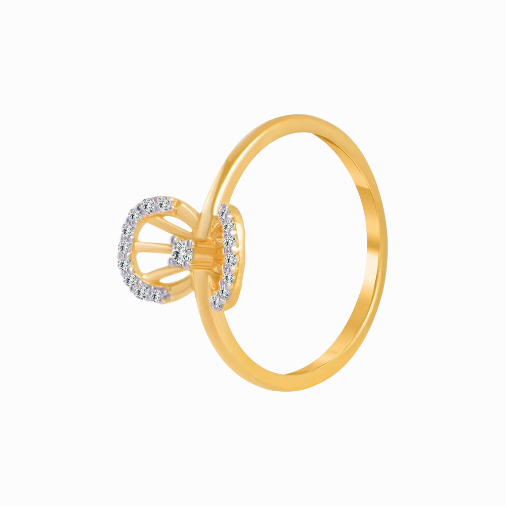 14KT (585) Yellow Gold And Diamond Ring For Women