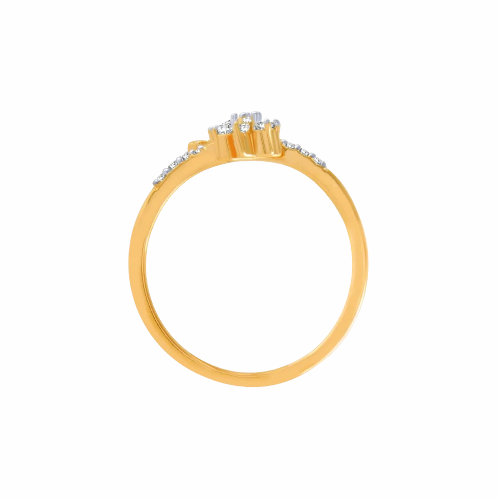 14KT (585) Yellow Gold And Diamond Ring For Women