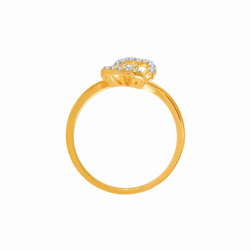 14KT (585) Yellow Gold And Diamond Ring For Women