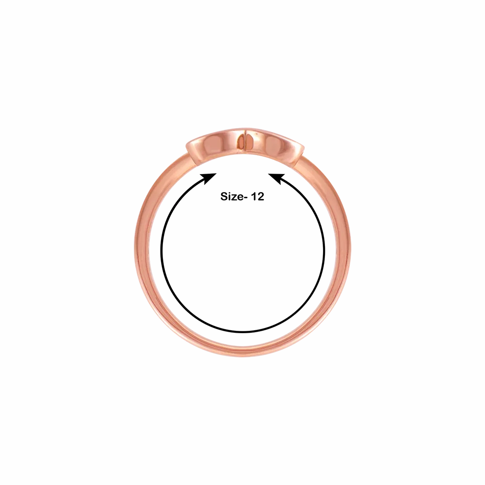 18k (750) Rose Gold And Diamond Ring For Women